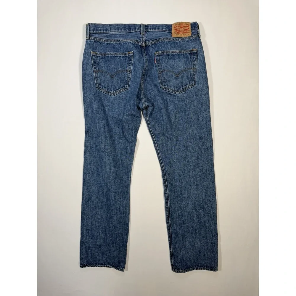 Levi's 501 Jeans Men's 36x32 Blue Button Fly Straight Leg Medium Wash Denim